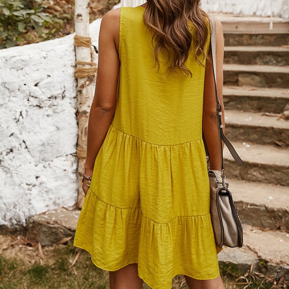 Go With the Flow Ruffle Tunic Dress - Picture 3 of 5